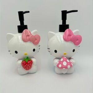 Hello Kitty Summer Strawberry and Mushroom Ceramic Soap Lotion Dispenser Pumps